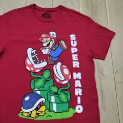 US古着Tシャツ スーパーマリオ SUPER MARIO レッド 赤 Mサイズ