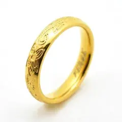 ハワイアンジュエリー ゴールド リング  サージカルステンレス 刻印無料