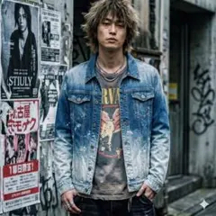 Y2K GOSTAR DE FUGA フーガ グランジ 加工 デニムジャケット