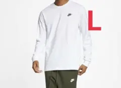 ナイキ 長袖Tシャツ ホワイト メンズ プルオーバー クラブ AR5194 L