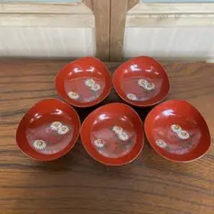 輪島塗 漆器 金蒔絵 蒔絵 豆皿 紅葉の図 栗色 10客 - メルカリ