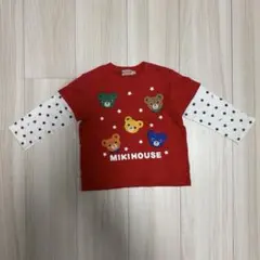 MIKIHOUSE プッチーお顔いっぱい長袖Tシャツ 90