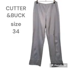 CUTTER&BUCK　ゴルフウェア　パンツ　スリット　グレー　コットン　古着