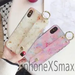 iPhoneケース iphoneXSmaxケース大理石マーブル韓国安いリング付き