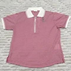 ellesse ゴルフウェア　半袖ポロシャツ Mピンク エレッセ　ポリエステル