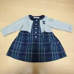 【美品】Familia　ファミリア　重ね着風ワンピース　80