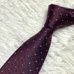 路易威登 波爾多 紅色 圓點 Monogram 領帶 絲綢