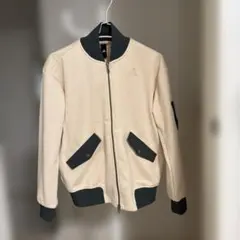 adidas ジップアップブルゾン M クリーム色
