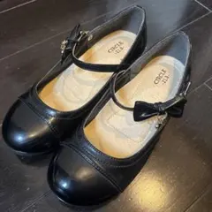 フォーマルシューズ　子供　黒　21センチ