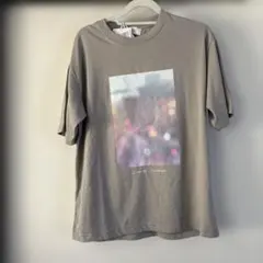 値下げ新品 フォトプリント 半袖Tシャツ グレーL