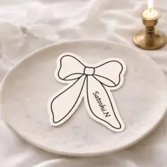 【席札k】席札　ペーパーアイテム　リボン　海外ウエディング　結婚式　ウェルカム