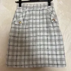 チェック柄タイトスカート