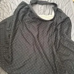 授乳ケープ 黒ドット柄 ソフトワイヤー入り ポーチ付き