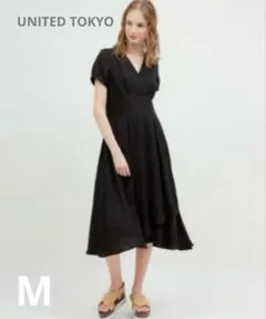 お値下げ‼️UNITED TOKYO カシュクール　ロングワンピース