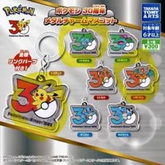 【最安値】ポケモン 30周年 メタルチャームマスコット 3種類セット