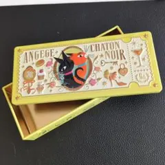 猫デザイン スチール製収納缶　空き缶