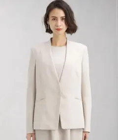 greenlabelrelaxing セットアップノーカラージャケット パンツ