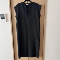 LOWRYS FARM ノースリーブロングワンピース ブラック