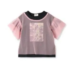 新品 チュール重ねTシャツ ラッドチャップ 半袖 春 夏 秋　シアーのサムネイル