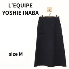 L'EQUIPE YOSHIE INABA　ストライプ柄スカート　9号 S-56のサムネイル