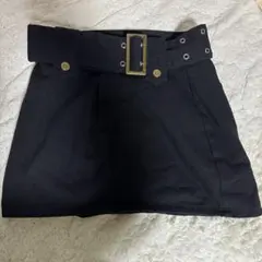 ブラック ベルト付きタイトスカートLサイズ