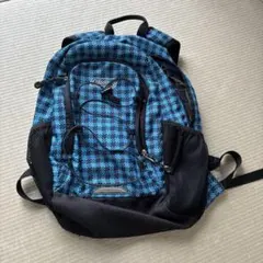 コールマン　青と黒のチェック柄リュック