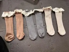 ベビーソックス ロング レースフリル 3足 セット