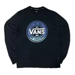 バンズ VANS スウェット トレーナー 長袖 前面プリント ブラック M