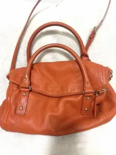 【kate spade】ケイトスペード レザー 2WAY ショルダー　オレンジ