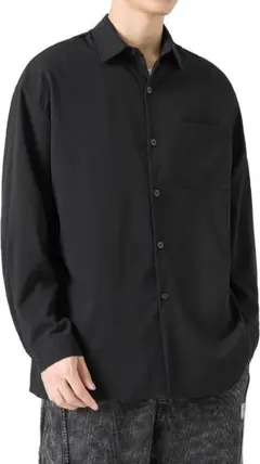 シャツ メンズ 夏 カジュアル ビジネス 薄手 ゆったり 無地 おしゃれ XL