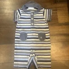 ストライプロンパース70センチ