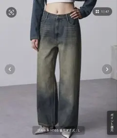 ハイウエストヴィンテージワイドデニム