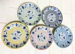 新品 有田焼 希望窯 5色花柄 小皿 5枚セットのサムネイル