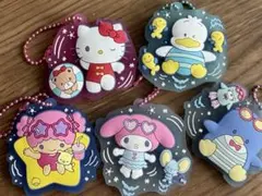 サンリオ ぷっくりラバマスグミ キーホルダー 5点セットのサムネイル