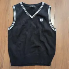 COMME CA ISM ネイビー Vネックベスト 120A