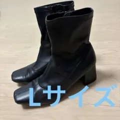 【GU】 ウルトラストレッチヒールブーツ Lサイズ ブラックのサムネイル