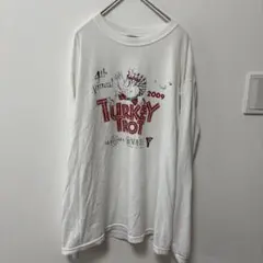 ギルダン 長袖Tシャツ クルーネック バックプリント M 白 ストリートのサムネイル