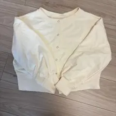 クリーム色 長袖カーディガン フリーサイズ