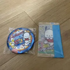 ポチャッコ 缶バッジ　ウエハースカード