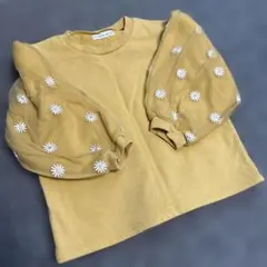 mamaraku 花柄刺繍 バルーンスリーブ トレーナー 110