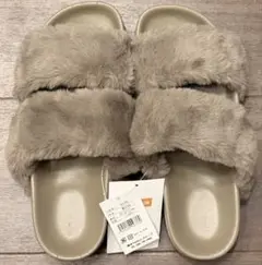 新品未使用♡ファー厚底サンダル♡モカ　M