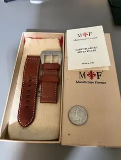 OFFICINE PANERAI レザーベルト ブラウン 時計ベルト バンド パネライ PANERAI専用 MF 1942/ライト