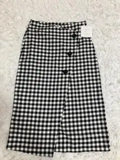 新品未使用タグ付き　SENSE OF PLACE チェック柄ラップスカート　Ｓ