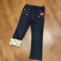 MIKI HOUSE 車刺繍 ロングパンツ 100cm ミキハウス 折り返し