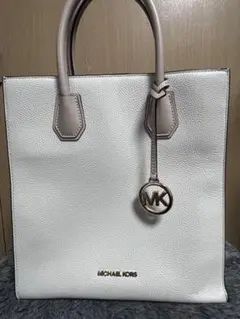 MICHAEL KORS ホワイトレザー ハンドバッグ