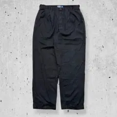 ぁ*ー様 ポロバイラルフローレン　チノパン　W35　ブラック　古着 Polo by Ralph Black Chino Pants ポロチノ ポロラルフローレン