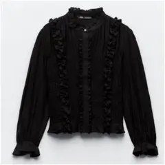 ZARA トップス　シースルートップス　シフォントップス