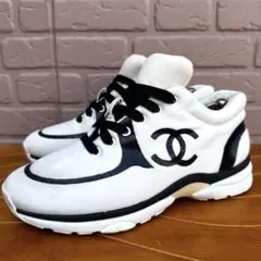 シャネル スニーカー Low TOP Trainer ココマーク 21cm相当 - メルカリ