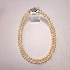 7ミリの貝パール　　40cmの２連のネックレス