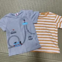 トーマス80〜90サイズ半袖Tシャツボーダー2枚まとめ売り
